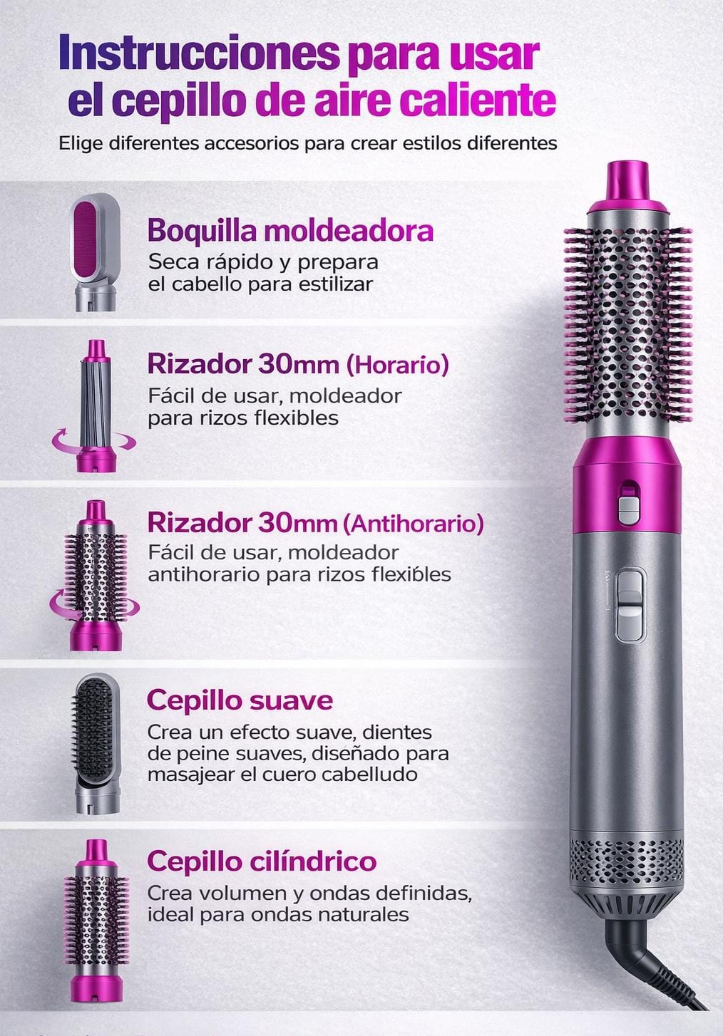 Cepillo secador 5 en 1