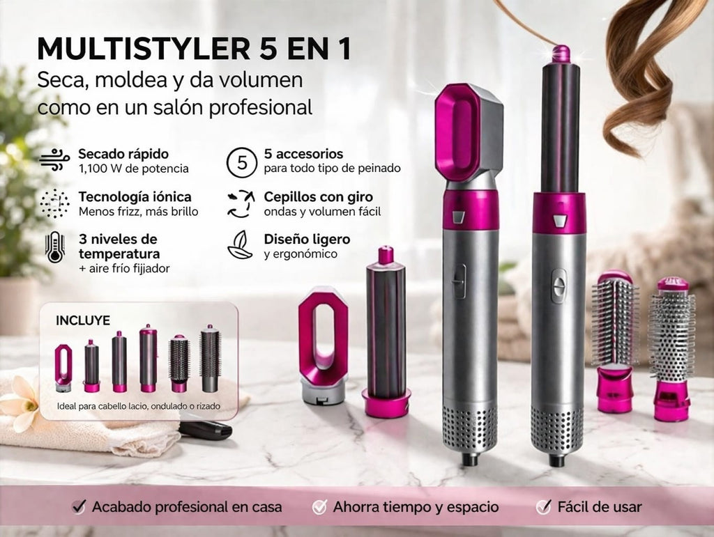 Cepillo secador 5 en 1